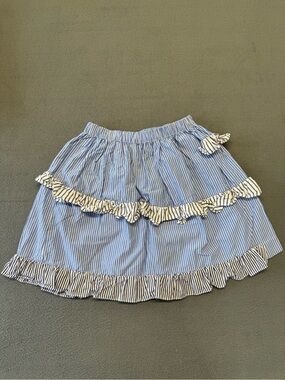 Crewcuts Girls Blue Striped Ruffle Girl’s Skirt